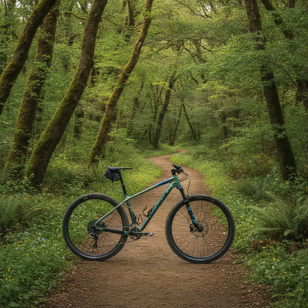Bicicleta de montaña TrailBlazer en un sendero forestal